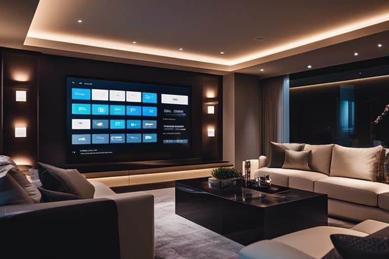 A modern living room with a flat screen tv.