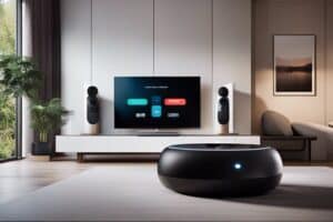 Xiaomi redmi smart speaker in a living room.