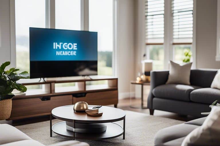 A living room with a tv on the wall.